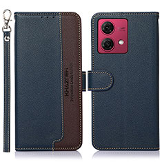 Coque Portefeuille Livre Cuir Etui Clapet A09D pour Motorola Moto G84 5G Bleu