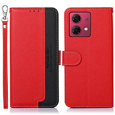 Coque Portefeuille Livre Cuir Etui Clapet A09D pour Motorola Moto G84 5G Rouge