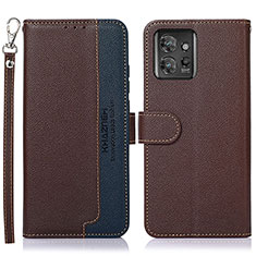 Coque Portefeuille Livre Cuir Etui Clapet A09D pour Motorola ThinkPhone 5G Marron