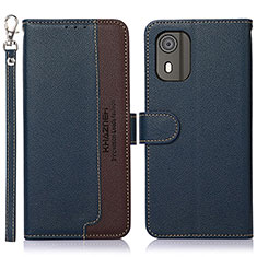 Coque Portefeuille Livre Cuir Etui Clapet A09D pour Nokia C02 Bleu