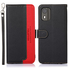 Coque Portefeuille Livre Cuir Etui Clapet A09D pour Nokia C02 Noir