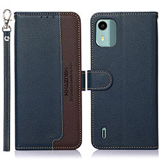 Coque Portefeuille Livre Cuir Etui Clapet A09D pour Nokia C12 Bleu