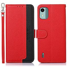 Coque Portefeuille Livre Cuir Etui Clapet A09D pour Nokia C12 Plus Rouge