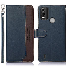 Coque Portefeuille Livre Cuir Etui Clapet A09D pour Nokia C21 Plus Bleu