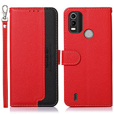 Coque Portefeuille Livre Cuir Etui Clapet A09D pour Nokia C21 Plus Rouge