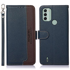 Coque Portefeuille Livre Cuir Etui Clapet A09D pour Nokia C31 Bleu