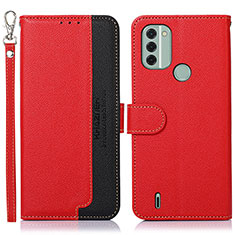 Coque Portefeuille Livre Cuir Etui Clapet A09D pour Nokia C31 Rouge