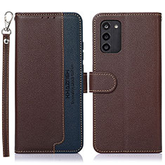 Coque Portefeuille Livre Cuir Etui Clapet A09D pour Nokia G100 Marron