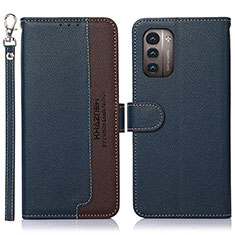 Coque Portefeuille Livre Cuir Etui Clapet A09D pour Nokia G21 Bleu