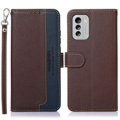 Coque Portefeuille Livre Cuir Etui Clapet A09D pour Nokia G60 5G Marron