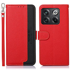 Coque Portefeuille Livre Cuir Etui Clapet A09D pour OnePlus 10T 5G Rouge