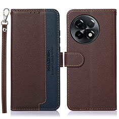 Coque Portefeuille Livre Cuir Etui Clapet A09D pour OnePlus Ace 2 Pro 5G Marron