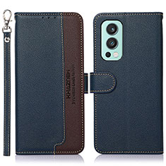 Coque Portefeuille Livre Cuir Etui Clapet A09D pour OnePlus Nord 2 5G Bleu