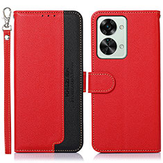 Coque Portefeuille Livre Cuir Etui Clapet A09D pour OnePlus Nord 2T 5G Rouge