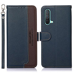 Coque Portefeuille Livre Cuir Etui Clapet A09D pour OnePlus Nord CE 5G Bleu