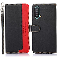 Coque Portefeuille Livre Cuir Etui Clapet A09D pour OnePlus Nord CE 5G Noir