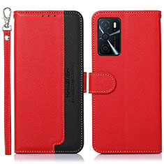 Coque Portefeuille Livre Cuir Etui Clapet A09D pour Oppo A16s Rouge