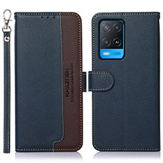 Coque Portefeuille Livre Cuir Etui Clapet A09D pour Oppo A54 4G Bleu