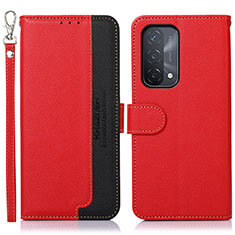 Coque Portefeuille Livre Cuir Etui Clapet A09D pour Oppo A54 5G Rouge