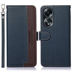 Coque Portefeuille Livre Cuir Etui Clapet A09D pour Oppo A78 5G Bleu