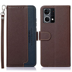 Coque Portefeuille Livre Cuir Etui Clapet A09D pour Oppo F21 Pro 4G Marron