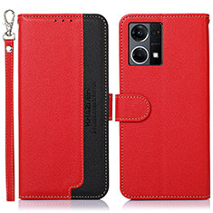 Coque Portefeuille Livre Cuir Etui Clapet A09D pour Oppo F21 Pro 4G Rouge