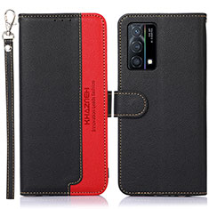 Coque Portefeuille Livre Cuir Etui Clapet A09D pour Oppo K9 5G Noir