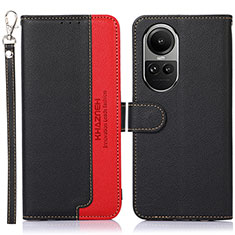 Coque Portefeuille Livre Cuir Etui Clapet A09D pour Oppo Reno10 5G Noir