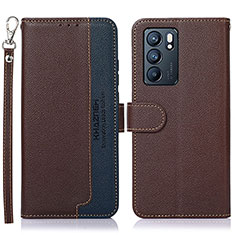 Coque Portefeuille Livre Cuir Etui Clapet A09D pour Oppo Reno6 5G Marron