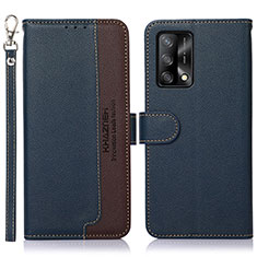 Coque Portefeuille Livre Cuir Etui Clapet A09D pour Oppo Reno6 Lite Bleu