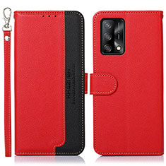 Coque Portefeuille Livre Cuir Etui Clapet A09D pour Oppo Reno6 Lite Rouge