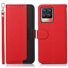 Coque Portefeuille Livre Cuir Etui Clapet A09D pour Realme 8 4G Rouge