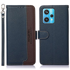 Coque Portefeuille Livre Cuir Etui Clapet A09D pour Realme 9 4G Bleu