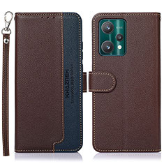 Coque Portefeuille Livre Cuir Etui Clapet A09D pour Realme 9 Pro 5G Marron