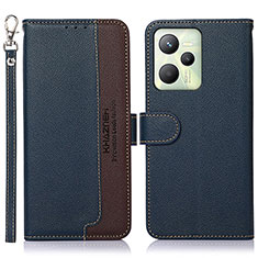 Coque Portefeuille Livre Cuir Etui Clapet A09D pour Realme C35 Bleu