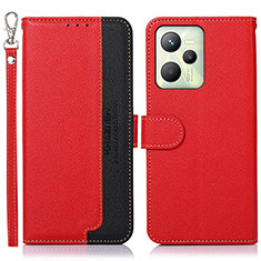 Coque Portefeuille Livre Cuir Etui Clapet A09D pour Realme C35 Rouge