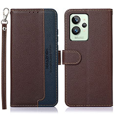 Coque Portefeuille Livre Cuir Etui Clapet A09D pour Realme GT2 Pro 5G Marron