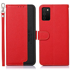 Coque Portefeuille Livre Cuir Etui Clapet A09D pour Samsung Galaxy A02s Rouge