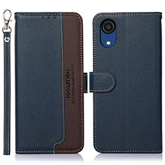 Coque Portefeuille Livre Cuir Etui Clapet A09D pour Samsung Galaxy A03 Core Bleu