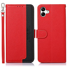 Coque Portefeuille Livre Cuir Etui Clapet A09D pour Samsung Galaxy A04E Rouge