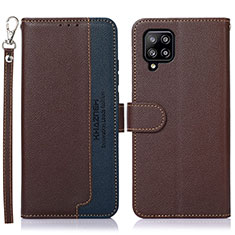 Coque Portefeuille Livre Cuir Etui Clapet A09D pour Samsung Galaxy A22 4G Marron