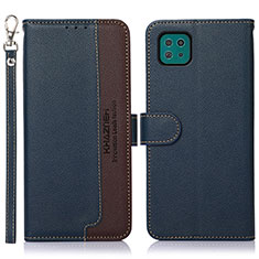 Coque Portefeuille Livre Cuir Etui Clapet A09D pour Samsung Galaxy A22s 5G Bleu