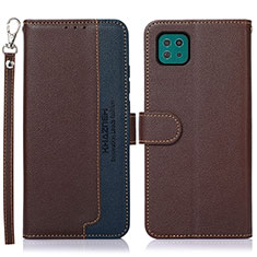 Coque Portefeuille Livre Cuir Etui Clapet A09D pour Samsung Galaxy A22s 5G Marron