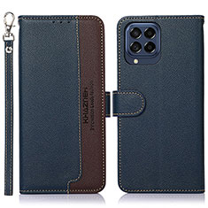 Coque Portefeuille Livre Cuir Etui Clapet A09D pour Samsung Galaxy M53 5G Bleu