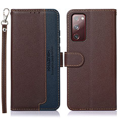 Coque Portefeuille Livre Cuir Etui Clapet A09D pour Samsung Galaxy S20 FE 4G Marron