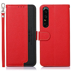 Coque Portefeuille Livre Cuir Etui Clapet A09D pour Sony Xperia 1 IV SO-51C Rouge