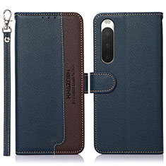 Coque Portefeuille Livre Cuir Etui Clapet A09D pour Sony Xperia 10 IV Bleu