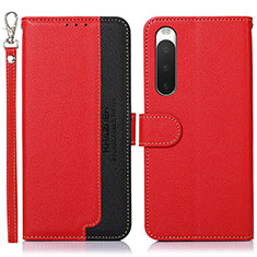 Coque Portefeuille Livre Cuir Etui Clapet A09D pour Sony Xperia 10 IV SO-52C Rouge