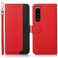 Coque Portefeuille Livre Cuir Etui Clapet A09D pour Sony Xperia 5 III Rouge