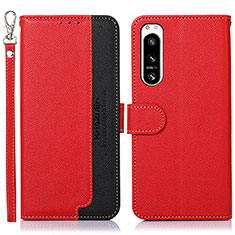 Coque Portefeuille Livre Cuir Etui Clapet A09D pour Sony Xperia 5 IV Rouge